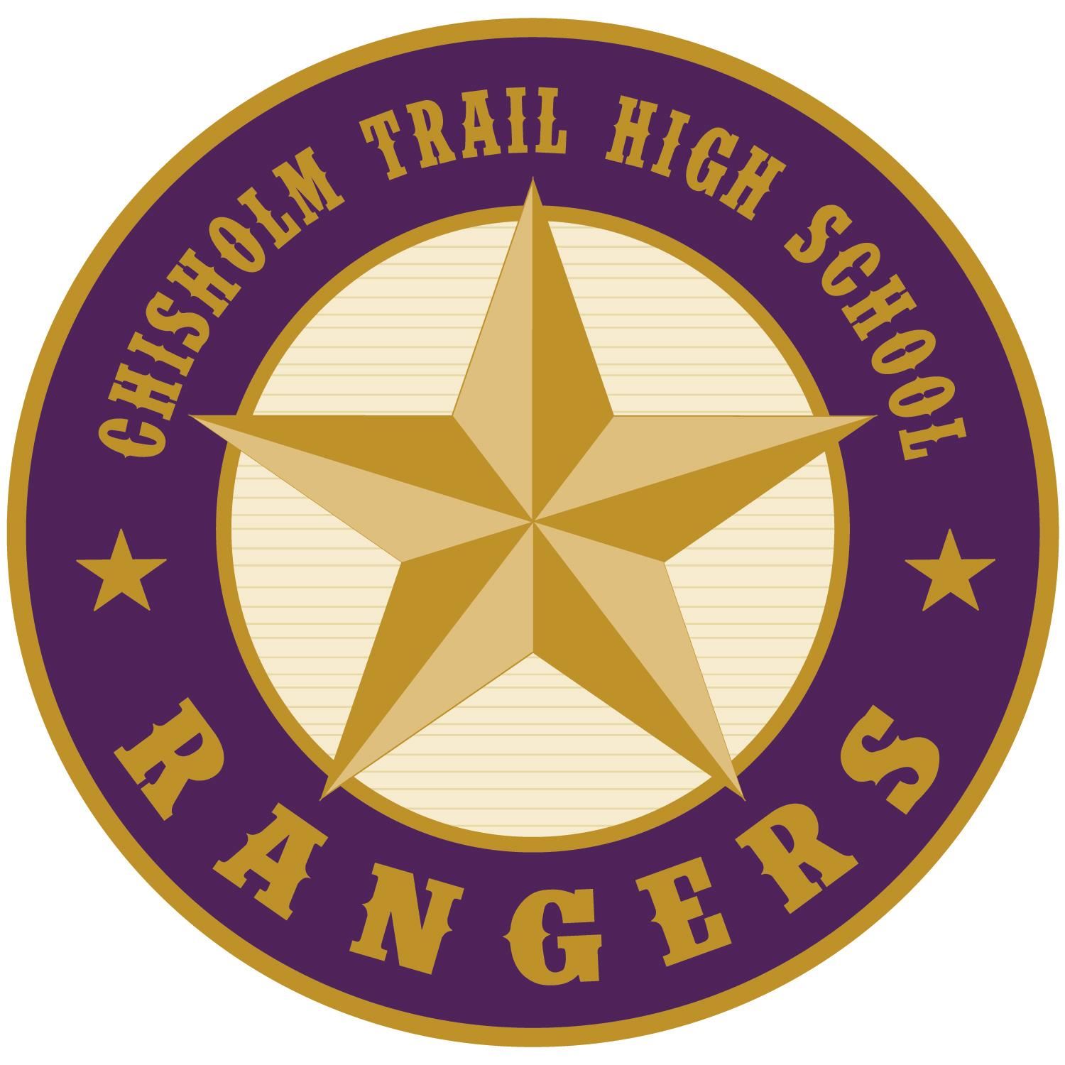Chisholm Trail High School Ranger inside a circle with stars